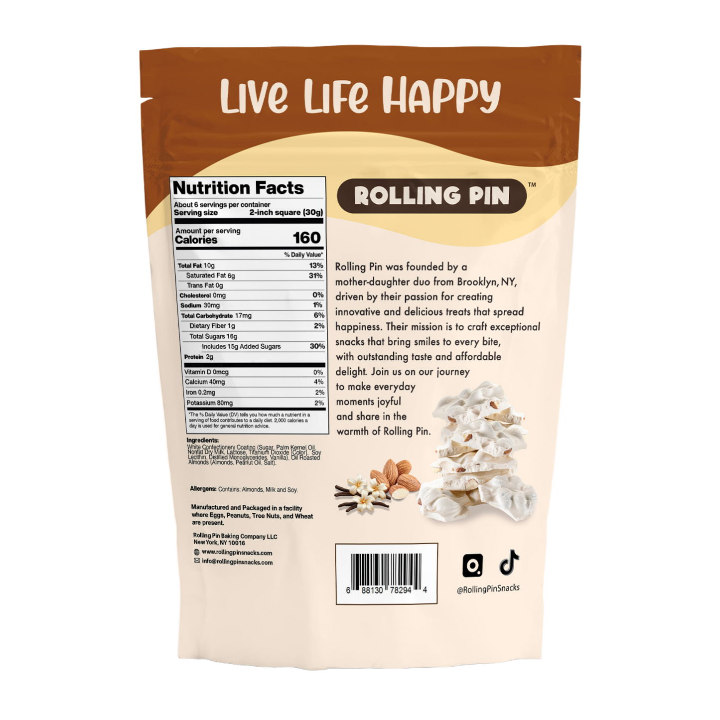 Vanilla Almond Bark (6 oz)