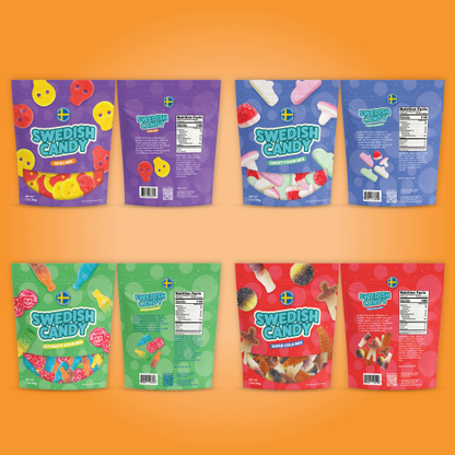Spooky Swedish Candy Variety Pack - 4 x 7oz Bags | Vanishes in 48 Hours!