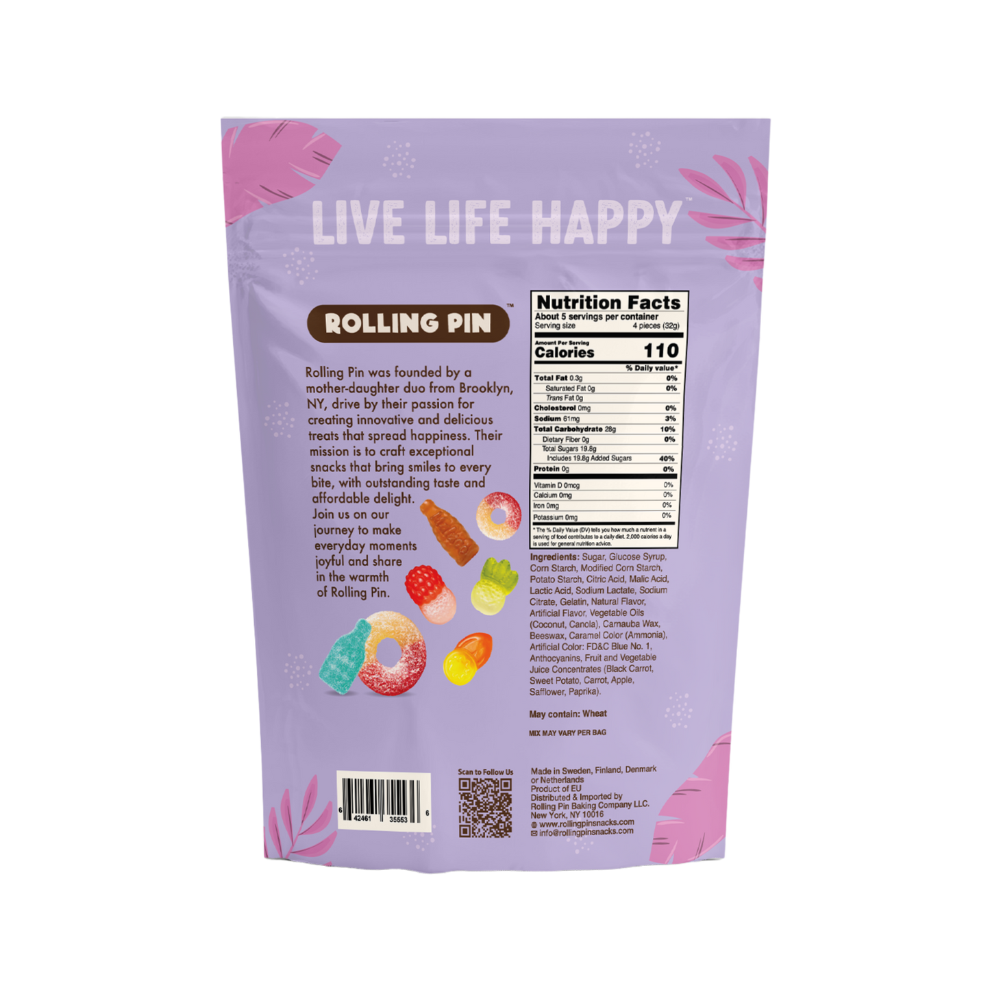 Chewy & Fizzy Mix Gummy Swedish Candy (5.2 oz)