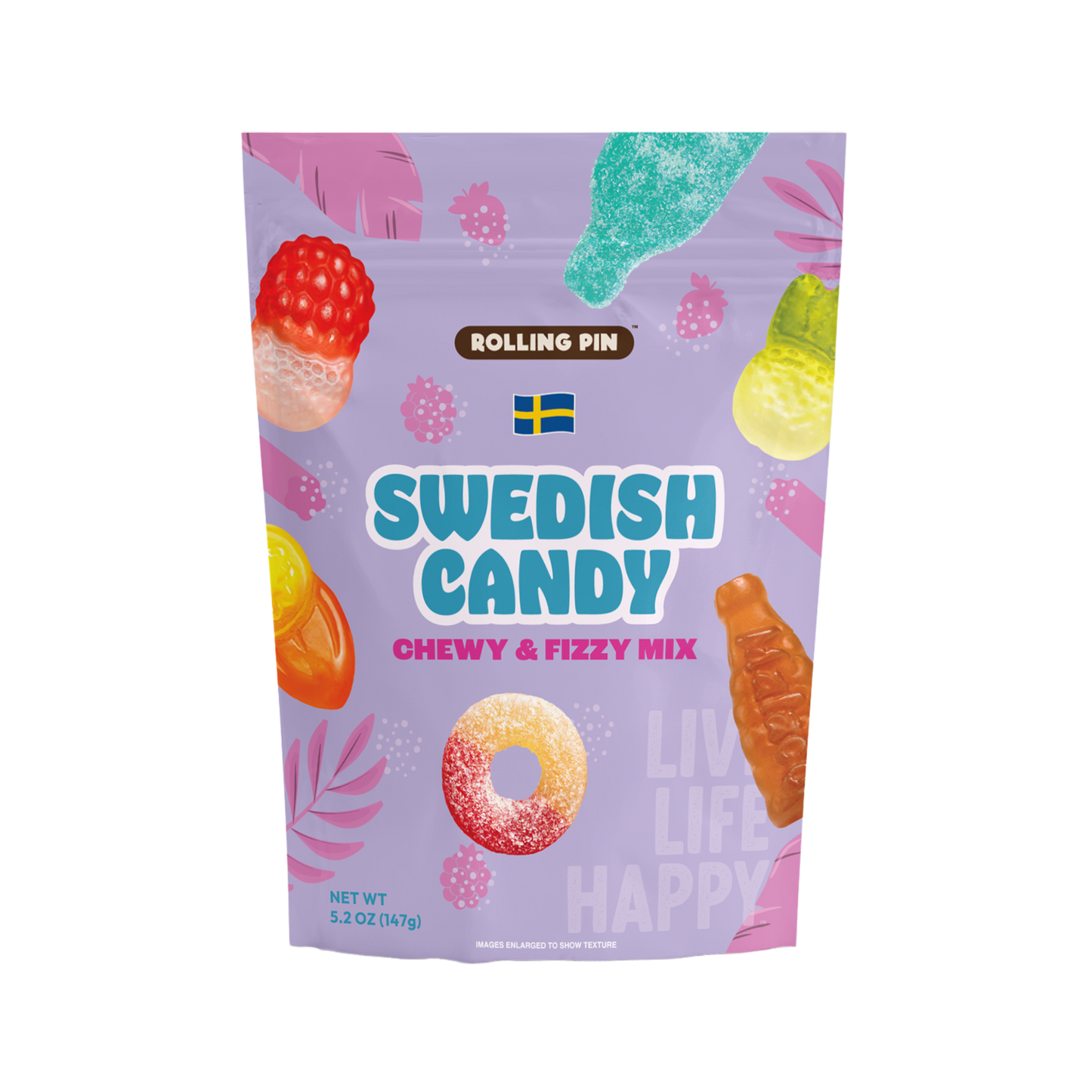 Chewy & Fizzy Mix Gummy Swedish Candy (5.2 oz)