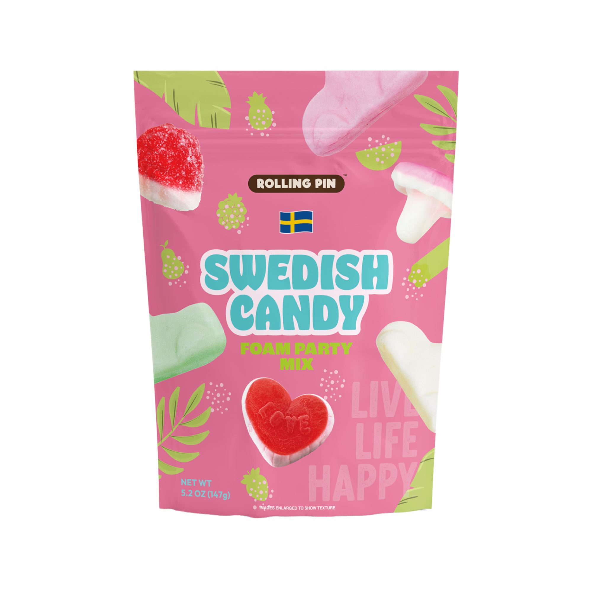 Foam Party Mix Gummy Swedish Candy - 5.2oz – Rolling Pin Snacks