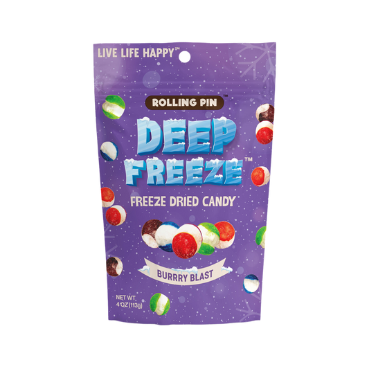 Freeze Dried Candy Burry Blast, front of the 4 oz bag
