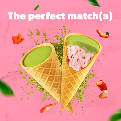 Matcha & Strawberry Waffle Cones (4.24 oz)