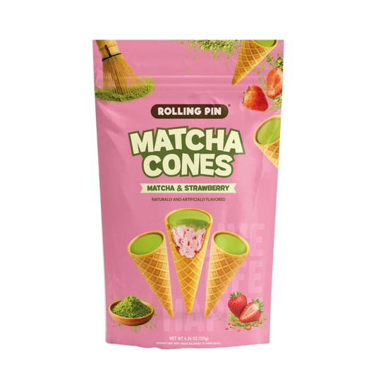 Matcha & Strawberry Waffle Cones (4.24 oz)