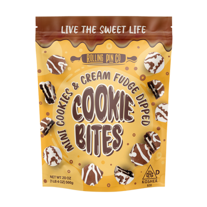 Cookies & Cream Fudge Dipped Cookie Bites (20 oz)