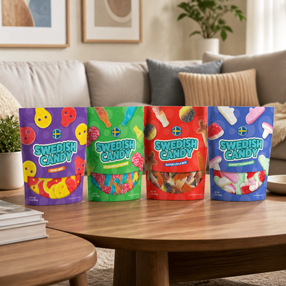 Spooky Swedish Candy Variety Pack - 4 x 7oz Bags | Vanishes in 48 Hours!