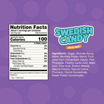 Swedish Candy Skull Mix  (7 oz)