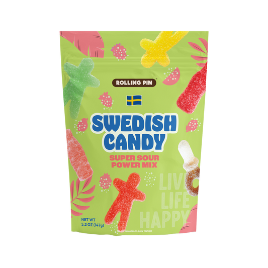 Super Sour Power Mix Gummy Swedish Candy (5.2 oz)