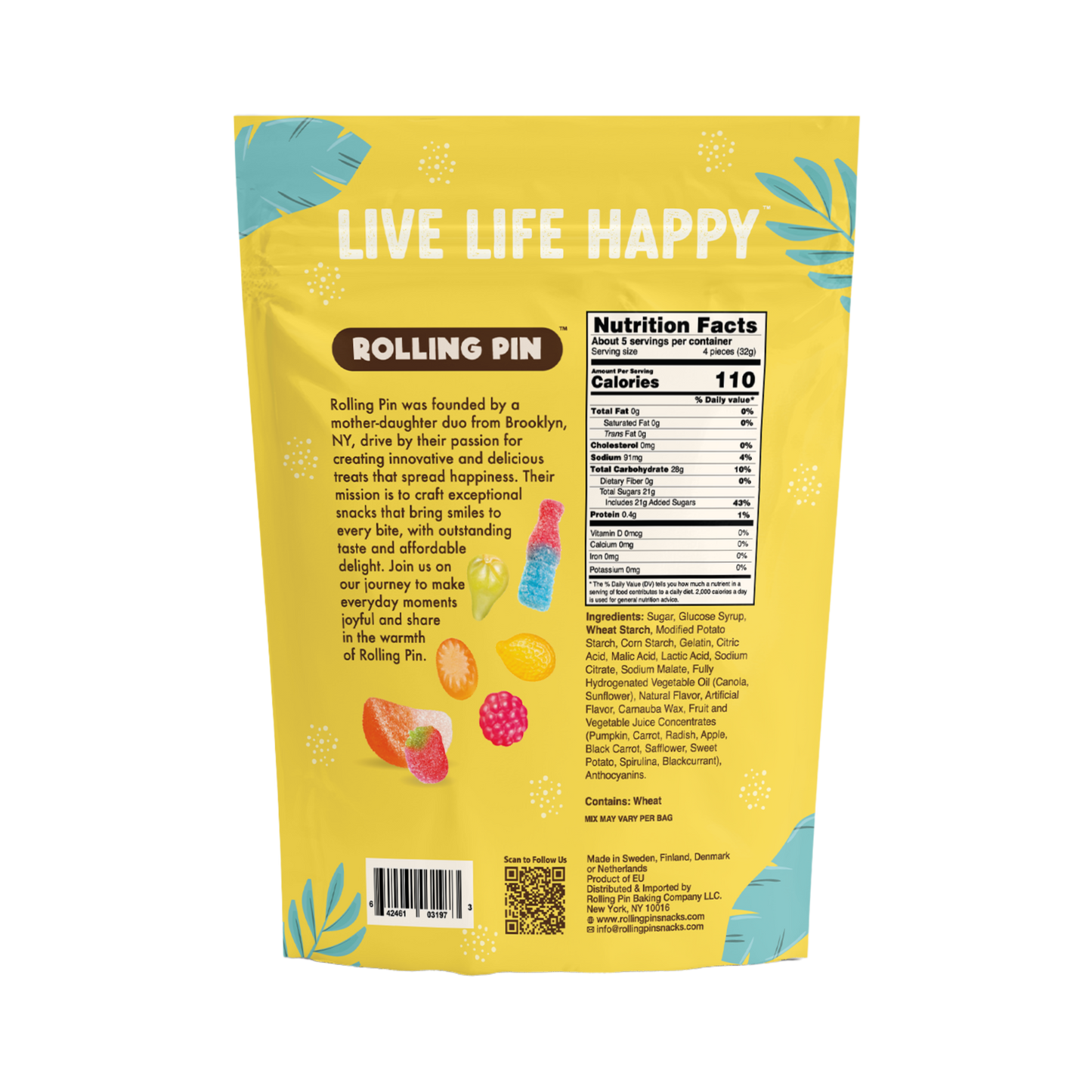 Sweet & Sour Summer Mix Gummy Swedish Candy (5.2 oz)